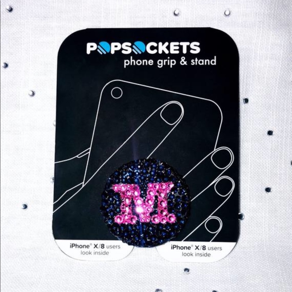 Bling Letter Pop Socket with Swarovski Crystals